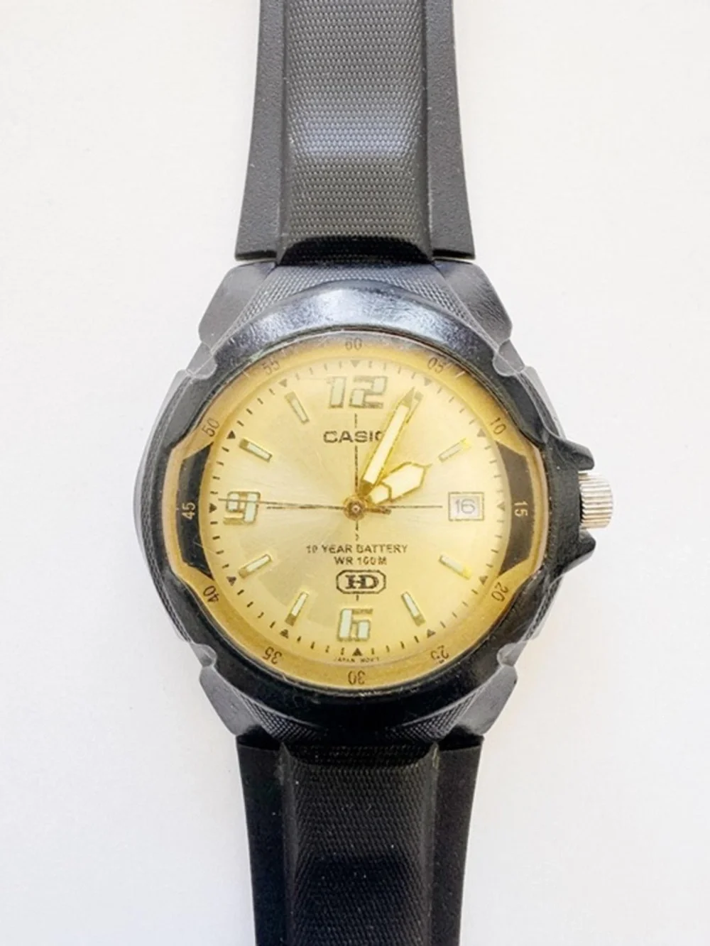 Casio Heavy Duty Sport Analog Watch 39mm Black Resin RUNS